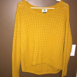 Old navy mustard yellow knit sweater size S
